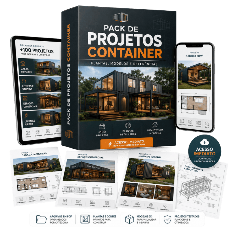 Mockup do Pack de Projetos Container