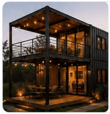Casa container com dois pavimentos