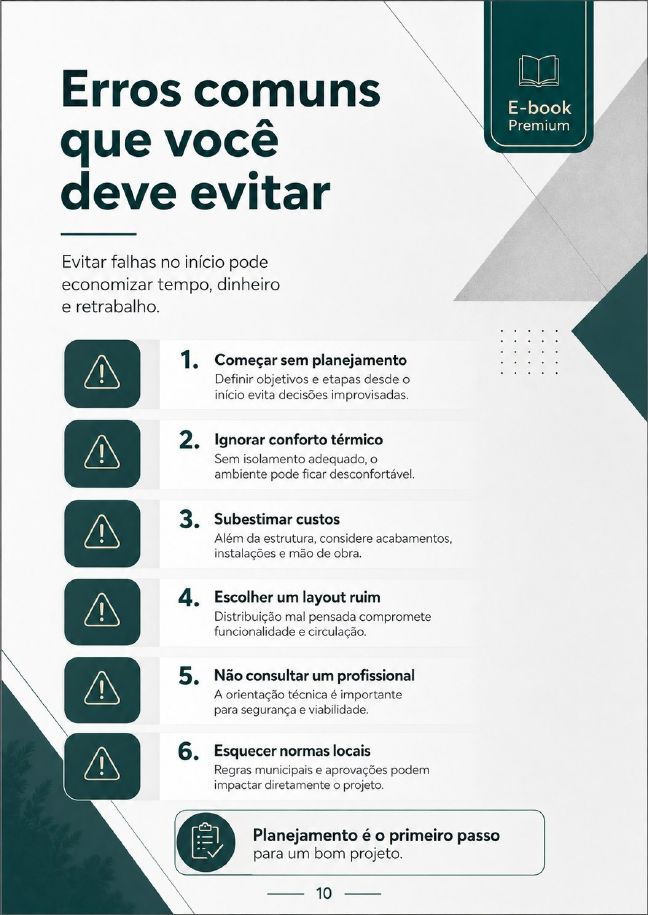 Página sobre erros comuns em projetos container