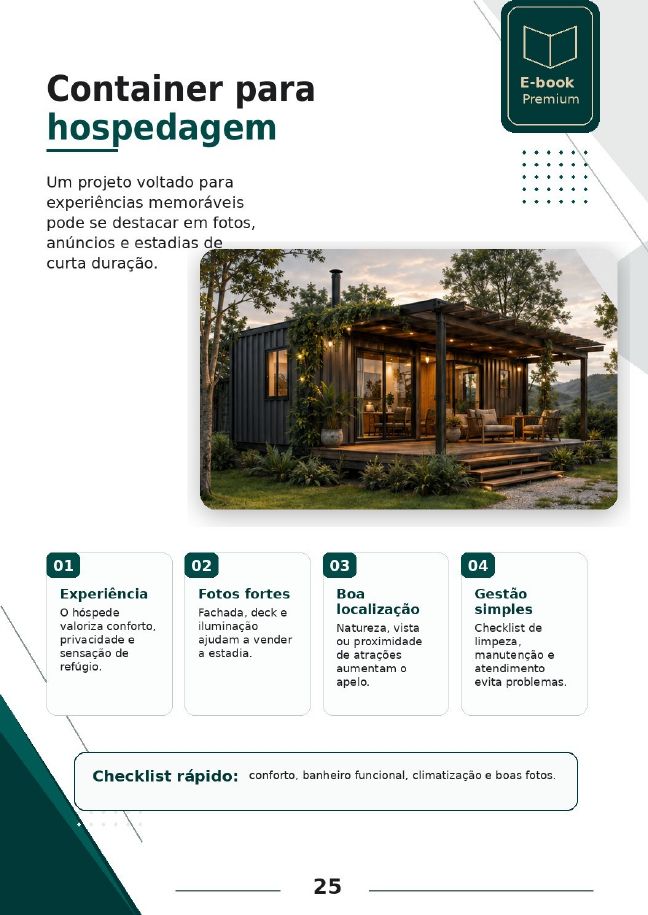 Página sobre container para hospedagem